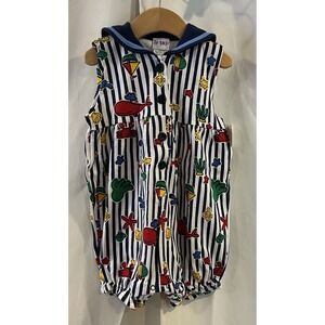 Le Top Vintage Nautical Fish Outfit Size 24‎ Months NWT